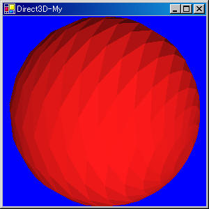 フラットシェーディングでの球